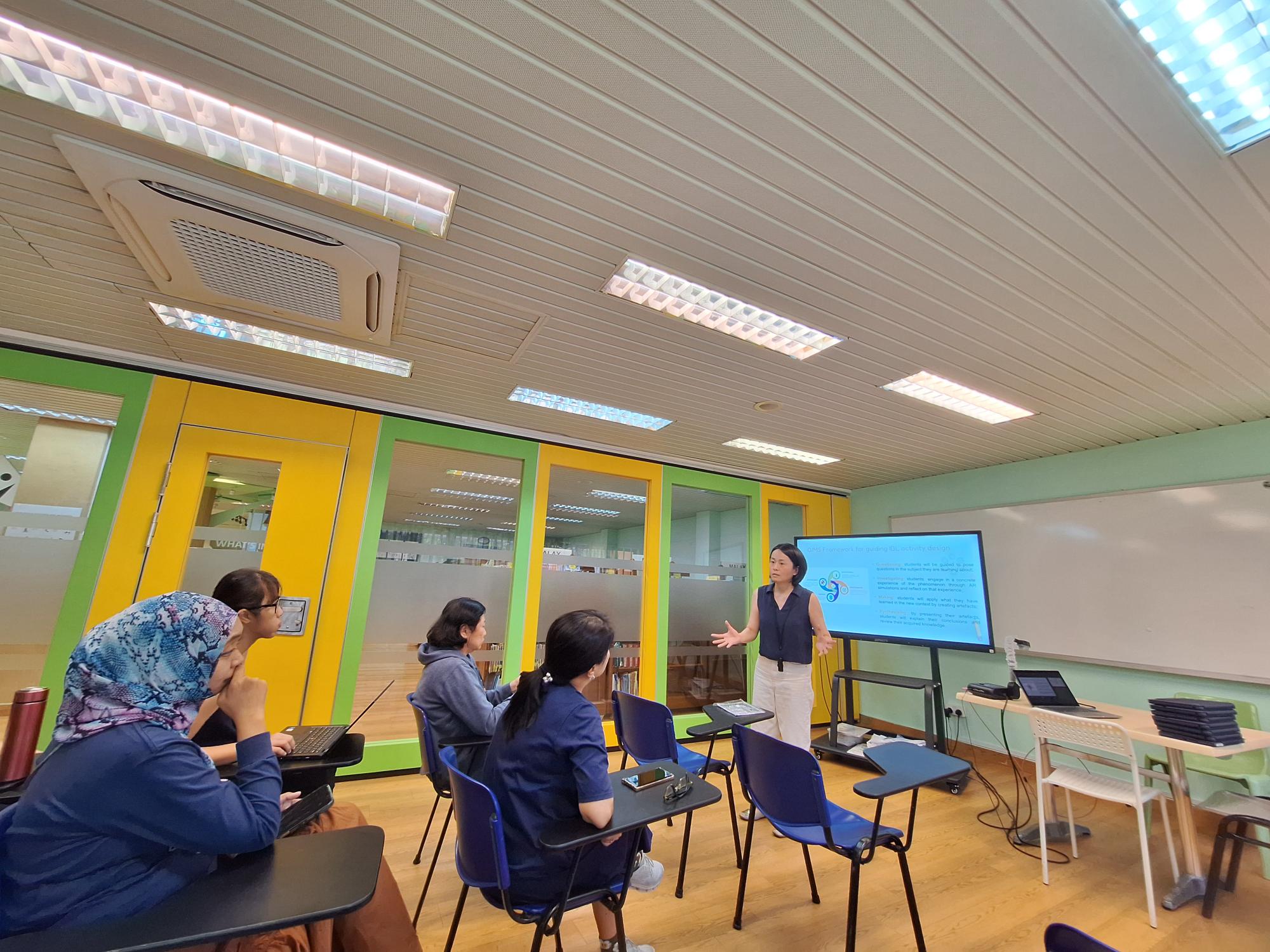 The teacher Professional Development session with the science teachers of Bukit View Primary School.